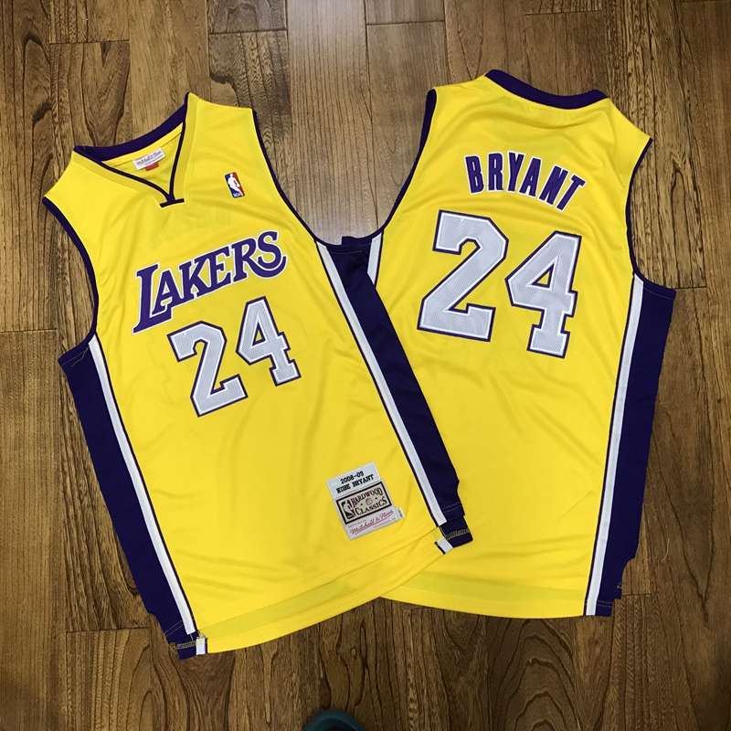 Los Angeles Lakers 2008/09 Yellow #24 BRYANT Classics Basketball Jersey (Closely Stitched)