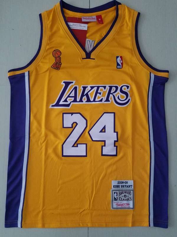 Los Angeles Lakers 2009 Yellow #24 BRYANT Champion Classics Basketball Jersey (Stitched)