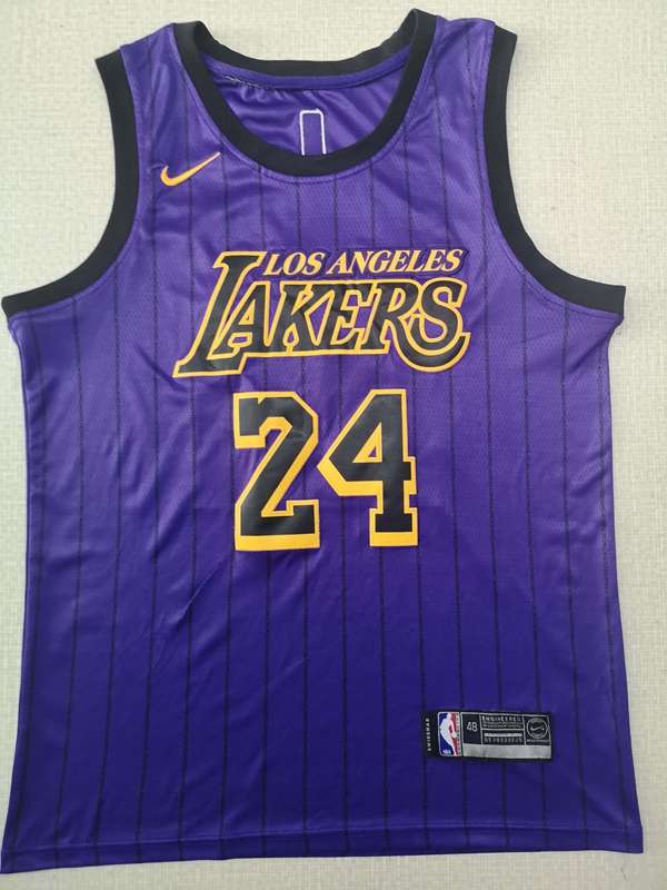 Los Angeles Lakers 2019 Purple #24 BRYANT City Basketball Jersey (Stitched)