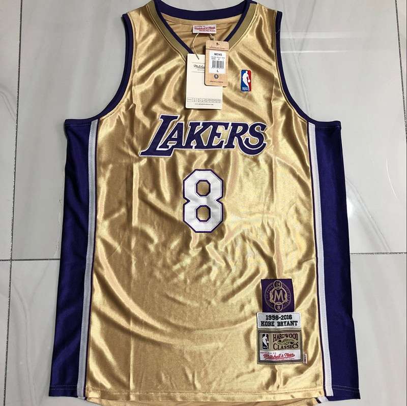 Los Angeles Lakers 2020 Gold #8 BRYANT Classics Basketball Jersey (Closely Stitched)