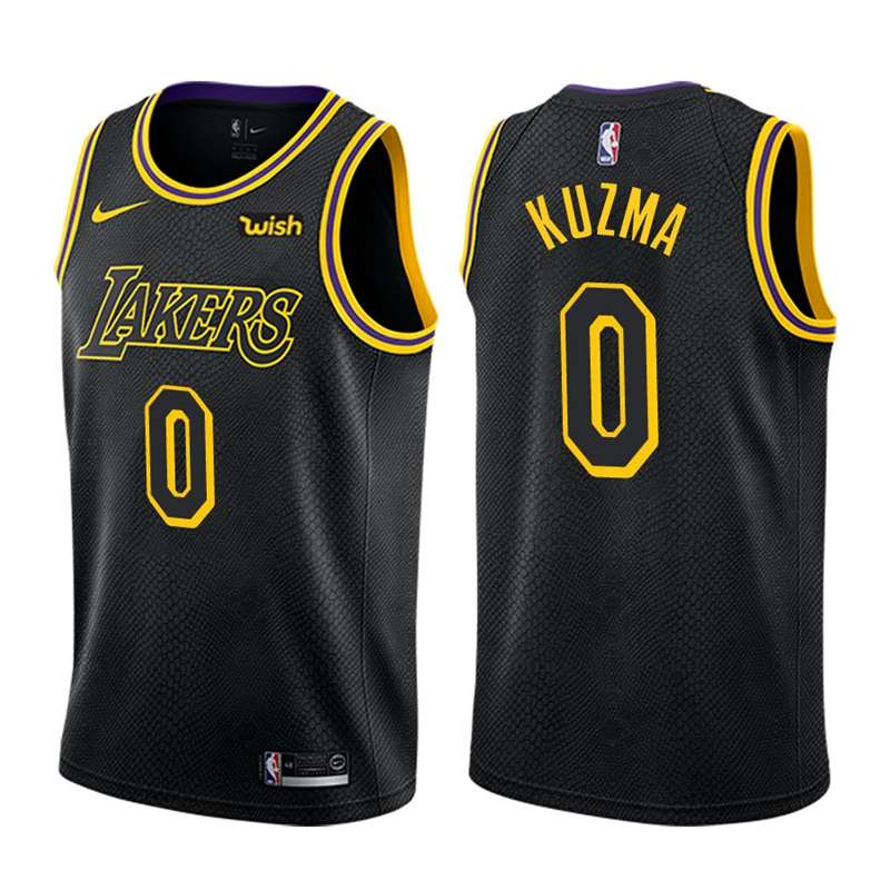 Los Angeles Lakers 2020 Black #0 KUZMA City Basketball Jersey (Stitched)