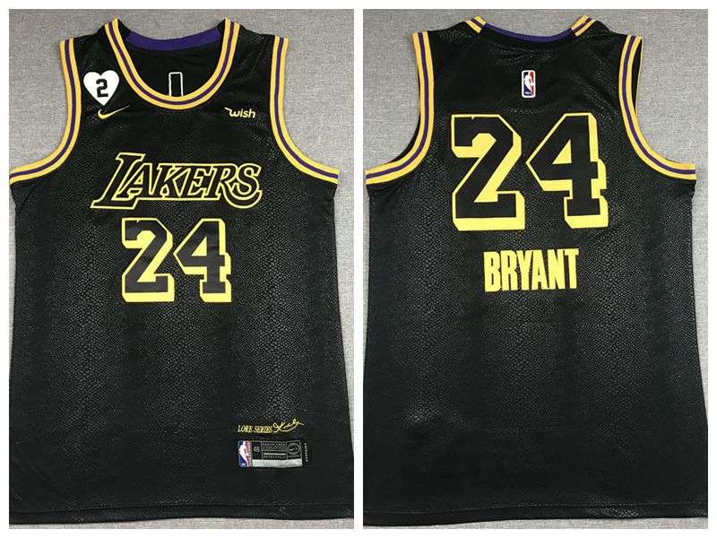 Los Angeles Lakers 2020 Black #24 BRYANT City Basketball Jersey 02 (Stitched)