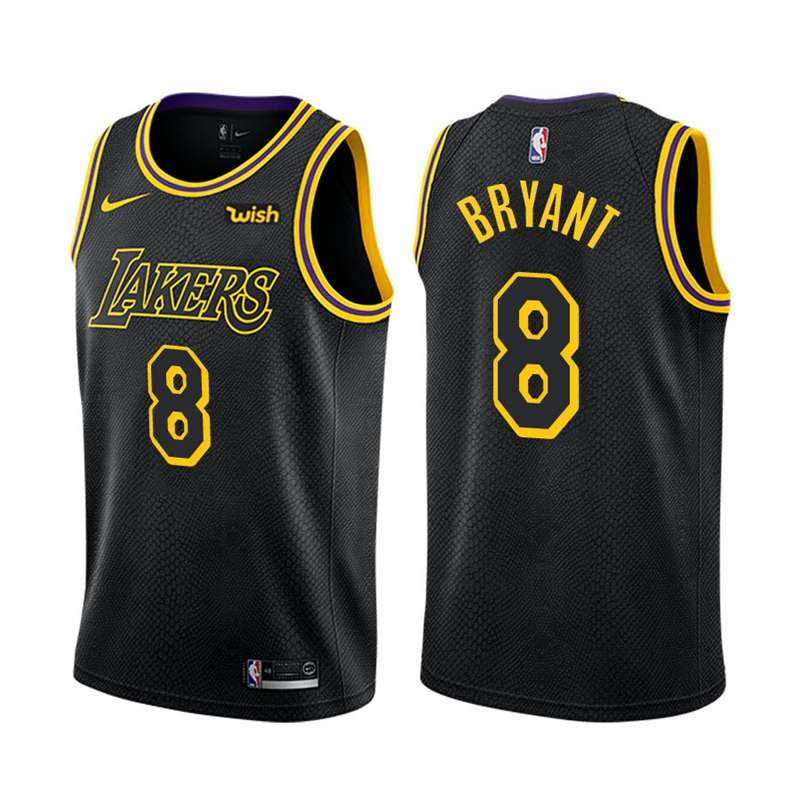 Los Angeles Lakers 2020 Black #8 BRYANT City Basketball Jersey (Stitched)
