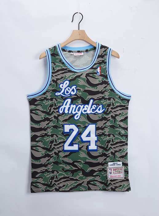Los Angeles Lakers 1996/97 Camouflage #24 BRYANT Classics Basketball Jersey (Stitched)