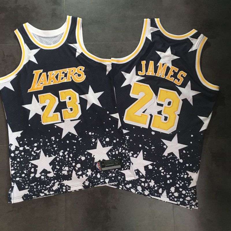 Los Angeles Lakers Black #23 JAMES Basketball Jersey (Closely Stitched)