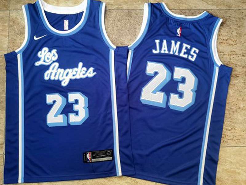 Los Angeles Lakers Blue #23 JAMES Basketball Jersey (Closely Stitched)