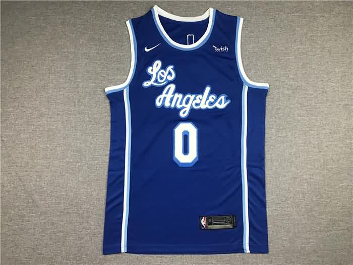 Los Angeles Lakers 20/21 Blue #0 WESTBROOK Basketball Jersey (Stitched)