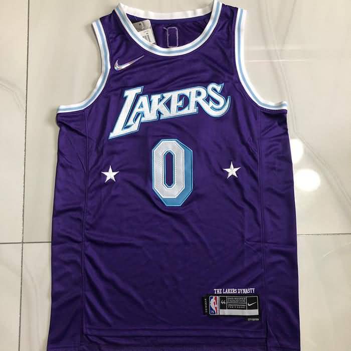 Los Angeles Lakers 21/22 Purple #0 WESTBROOK City Basketball Jersey (Closely Stitched)