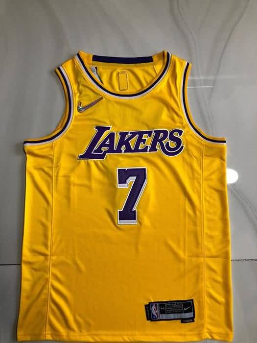 Los Angeles Lakers 21/22 Yellow #7 ANTHONY Basketball Jersey (Closely Stitched)