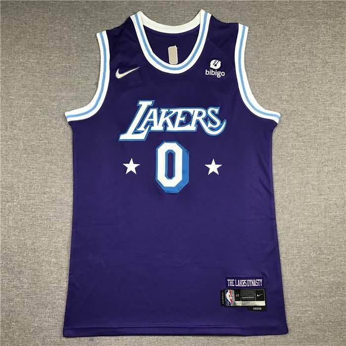 Los Angeles Lakers 21/22 Purple #0 WESTBROOK City Basketball Jersey (Stitched)
