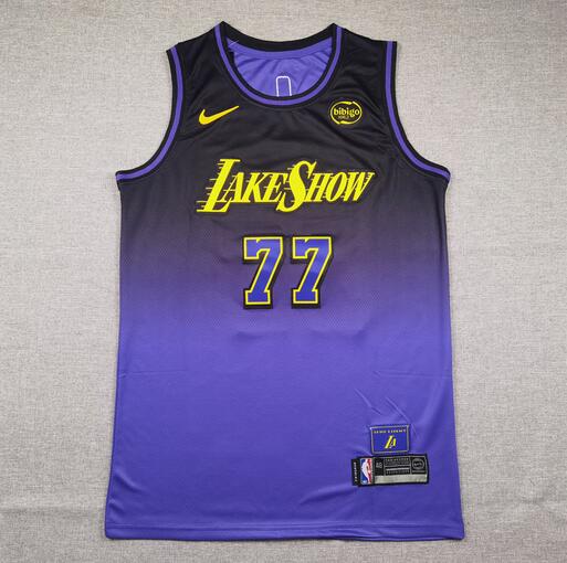 Los Angeles Lakers 24/25 Purple #77 DONCIC Basketball Jersey (Stitched) 03