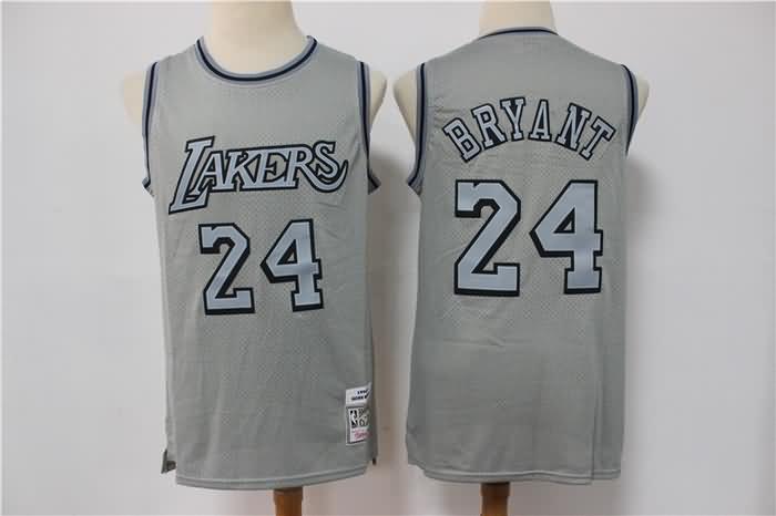 Los Angeles Lakers Grey #24 BRYANT Classics Basketball Jersey (Stitched)