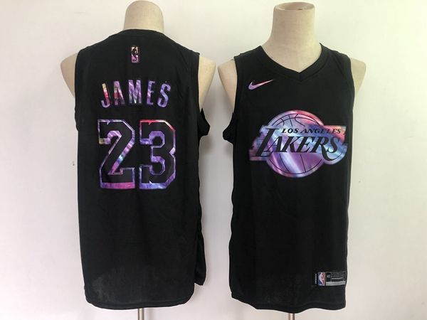Los Angeles Lakers Black #23 JAMES Basketball Jersey (Stitched) 05