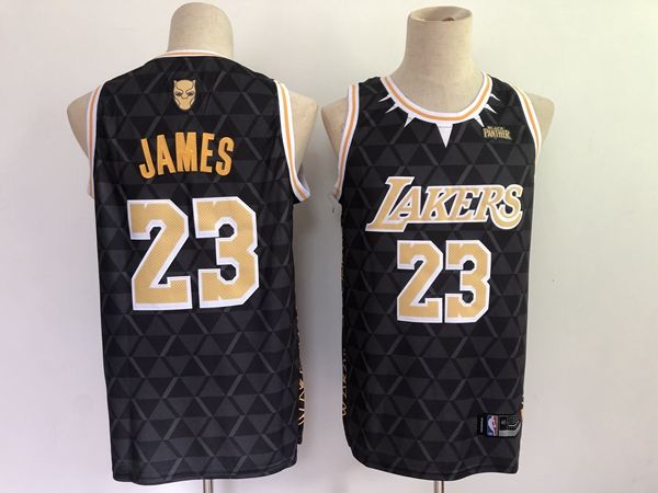 Los Angeles Lakers Black #23 JAMES Basketball Jersey (Stitched) 06