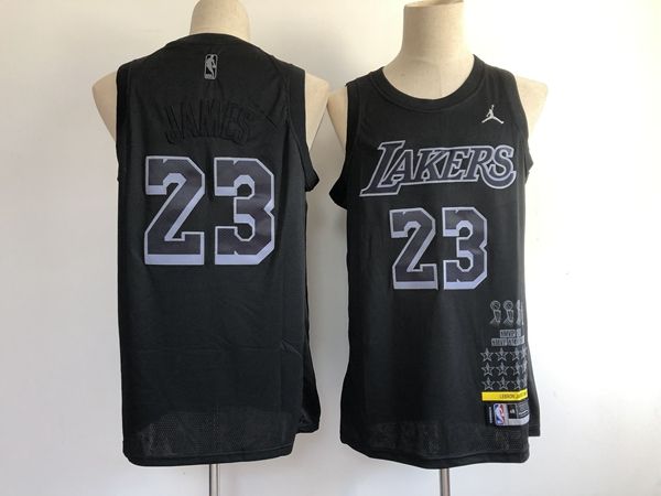 Los Angeles Lakers Black #23 JAMES MVP Basketball Jersey (Stitched)