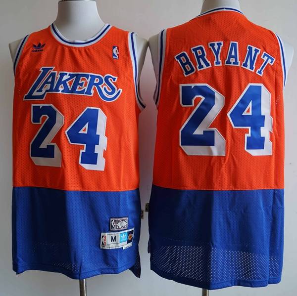 Los Angeles Lakers Orange Blue #24 BRYANT Classics Basketball Jersey (Stitched)