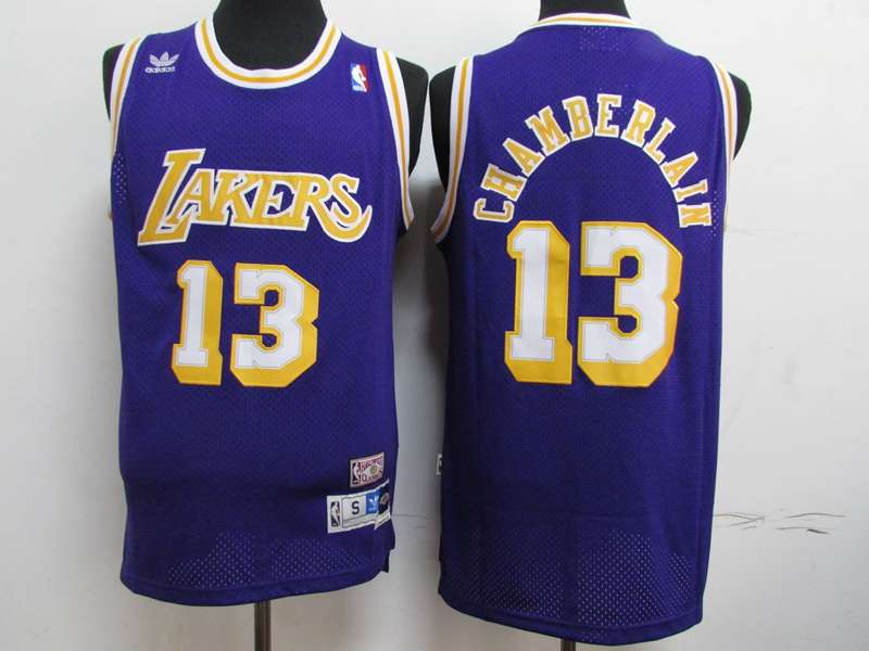 Los Angeles Lakers Purple #13 CHAMBERLAIN Classics Basketball Jersey (Stitched)