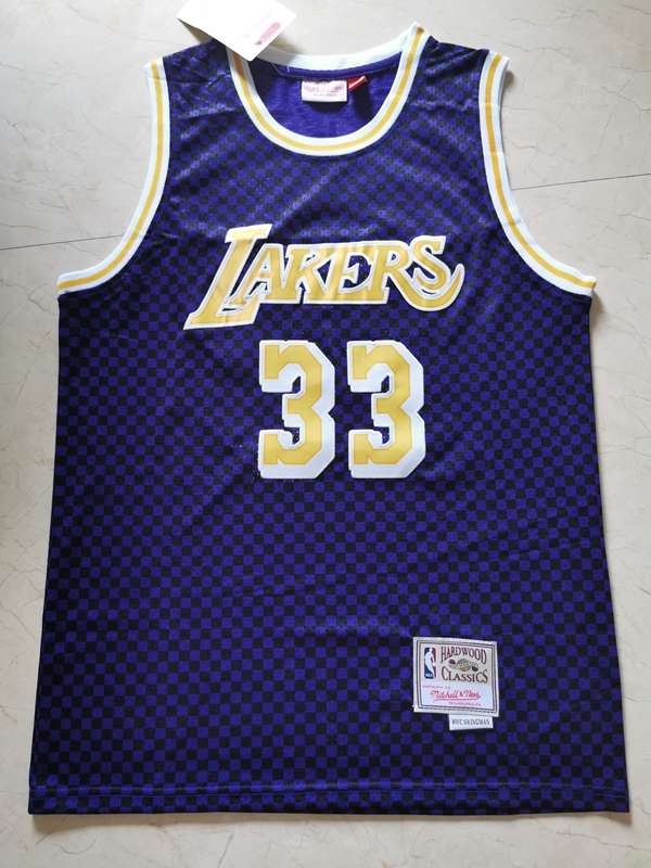 Los Angeles Lakers Purple #33 ABDUL-JABBAR Classics Basketball Jersey (Stitched)