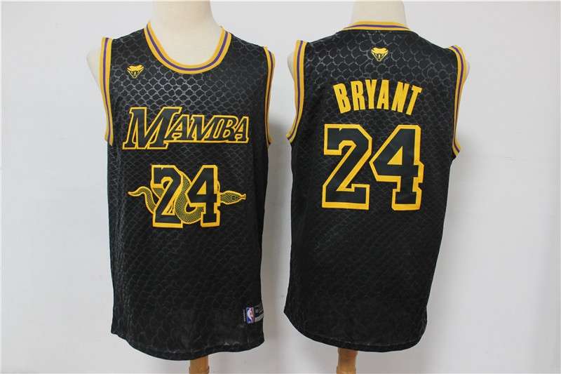 Los Angeles Lakers Black #24 BRYANT Basketball Jersey (Stitched)