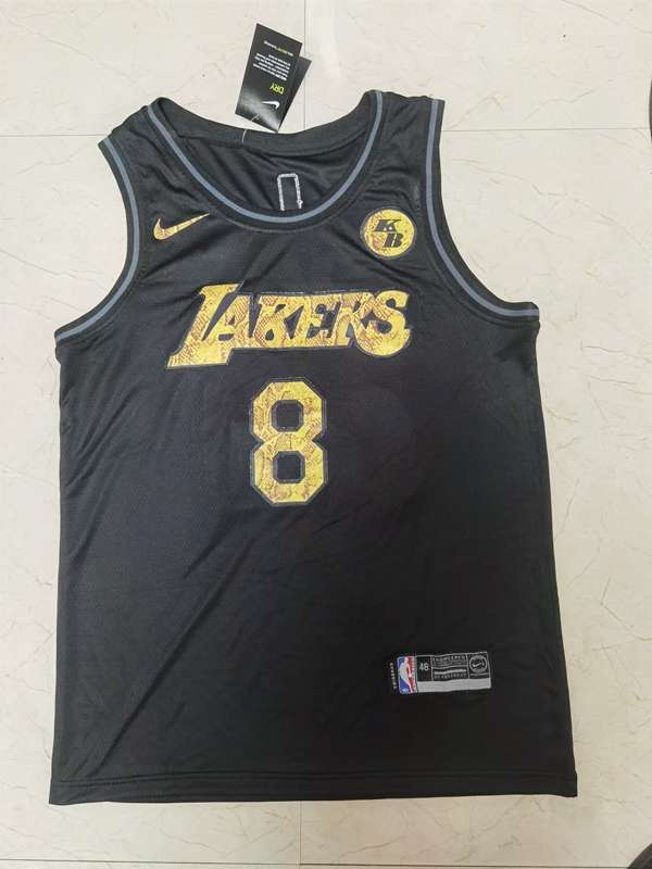 Los Angeles Lakers Black #8 And #24 BRYANT Basketball Jersey (Stitched)
