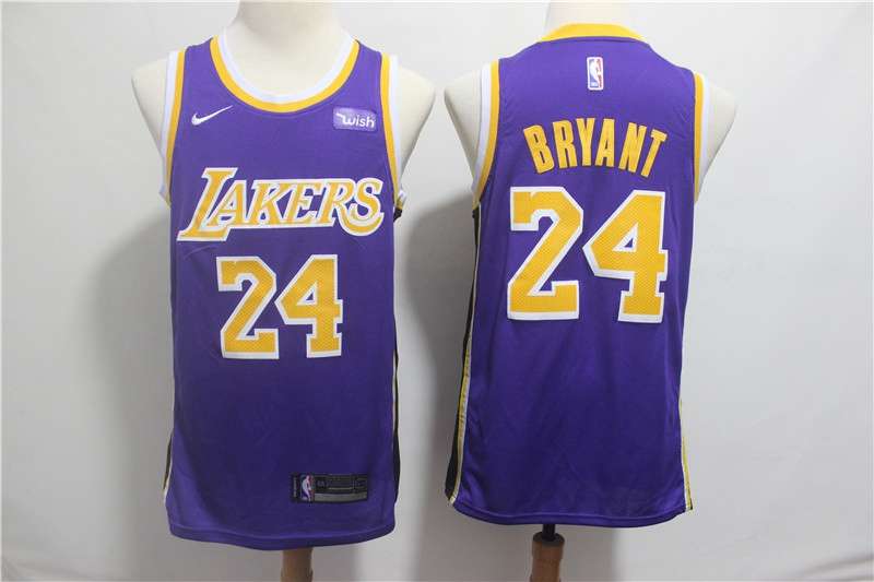 Los Angeles Lakers Purple #24 BRYANT Basketball Jersey (Stitched)