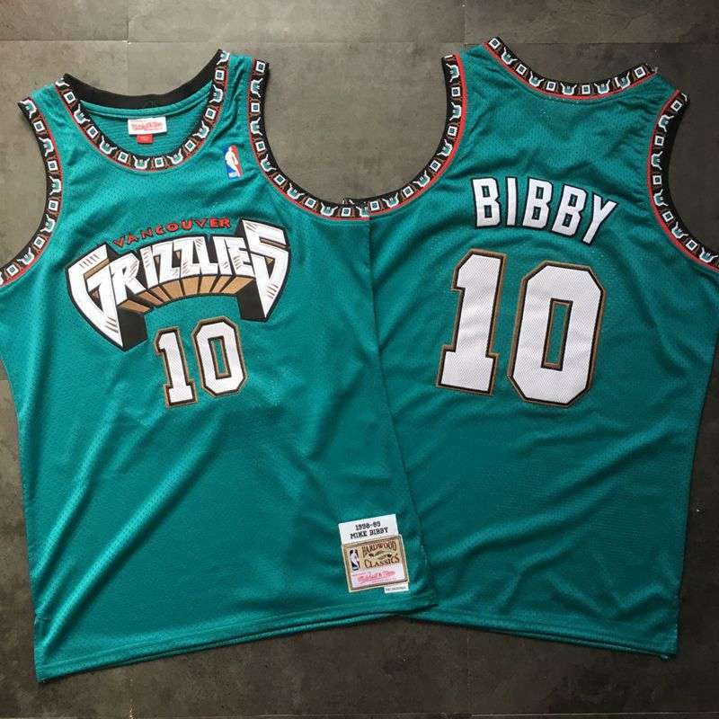 Memphis Grizzlies 1998/99 Green #10 BIBBY Classics Basketball Jersey (Closely Stitched)