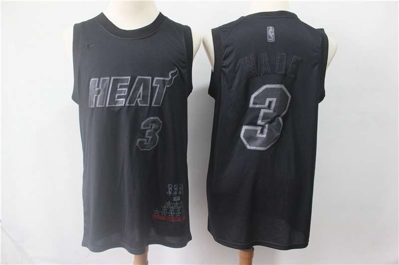Miami Heat 2019 Black #3 WADE MVP Basketball Jersey (Stitched)