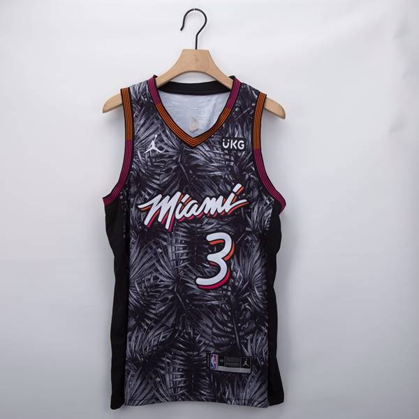 Miami Heat 20/21 Black #3 WADE AJ Basketball Jersey (Stitched)
