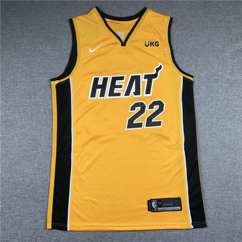 Miami Heat 20/21 Yellow #22 BUTLER Basketball Jersey (Stitched)