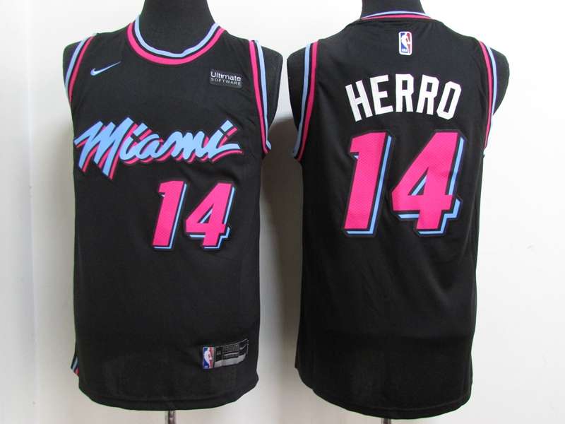 Miami Heat 2020 Black #14 HERRO City Basketball Jersey (Stitched)