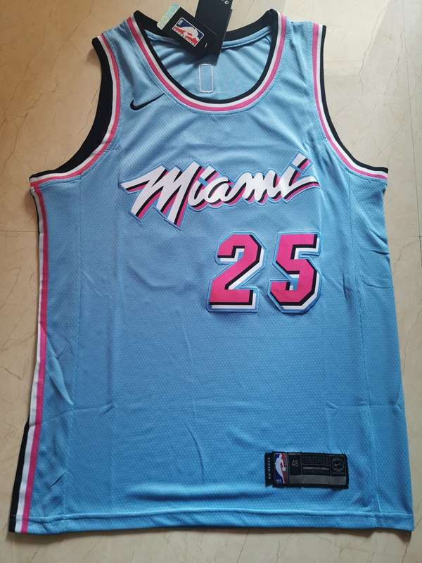 Miami Heat 2020 Blue #25 NUNN City Basketball Jersey (Stitched)