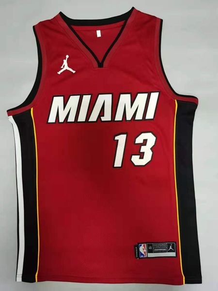 Miami Heat Red #13 ADEBAYO AJ Basketball Jersey (Stitched)
