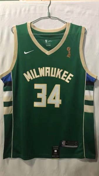 20/21 Milwaukee Bucks Green #34 ANTETOKOUNMPO Champion Basketball Jersey (Stitched)