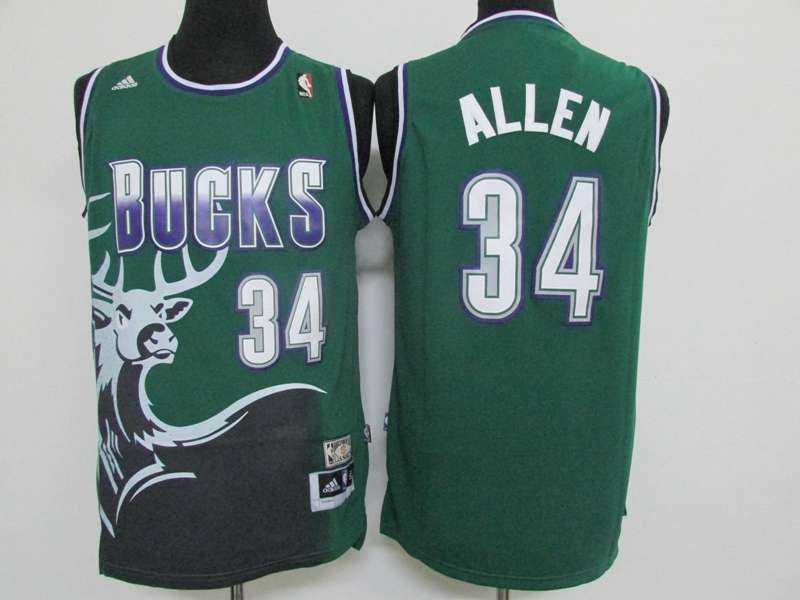 Milwaukee Bucks Green #34 ALLEN Classics Basketball Jersey (Stitched)