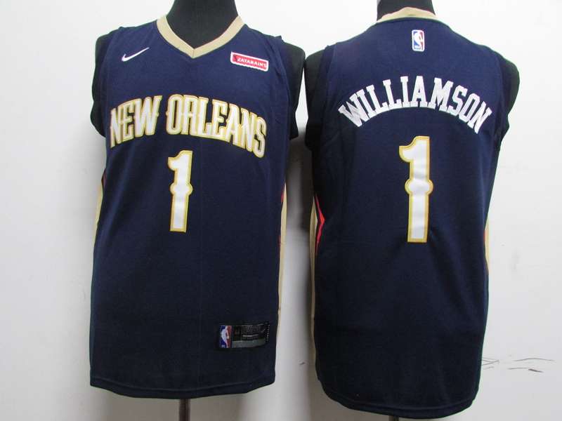 New Orleans Pelicans Dark Blue #1 WILLIAMSON Basketball Jersey (Stitched)