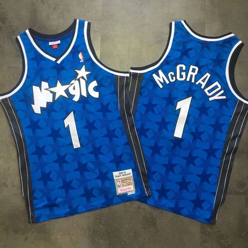 Orlando Magic 2000/01 Blue #1 McGRADY Classics Basketball Jersey (Closely Stitched)