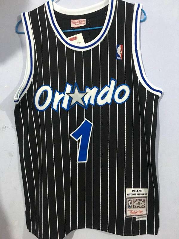 Orlando Magic 1994/95 Black #1 HARDAWAY Classics Basketball Jersey (Stitched)