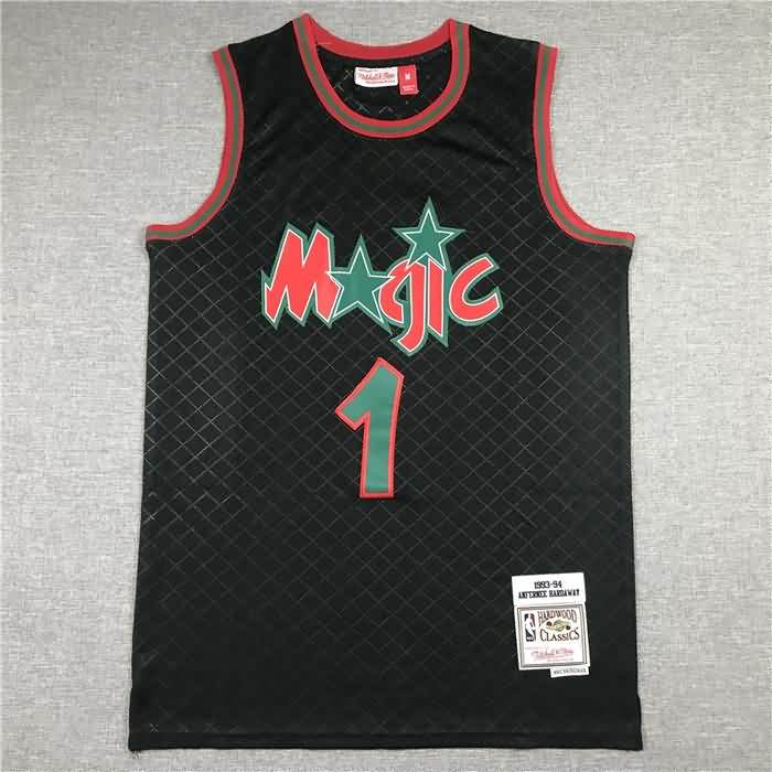Orlando Magic 1993/94 Black #1 HARDAWAY Classics Basketball Jersey (Stitched)