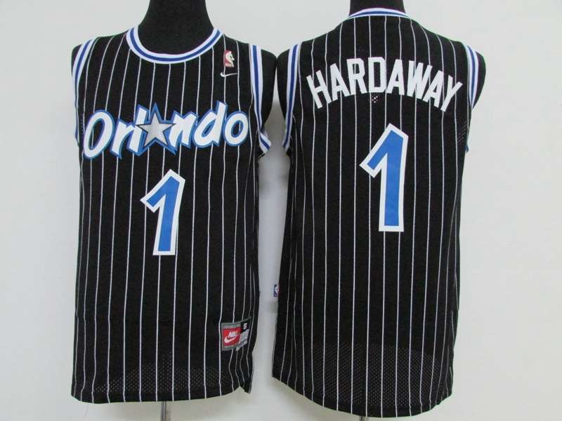 Orlando Magic Black #1 HARDAWAY Classics Basketball Jersey (Stitched)