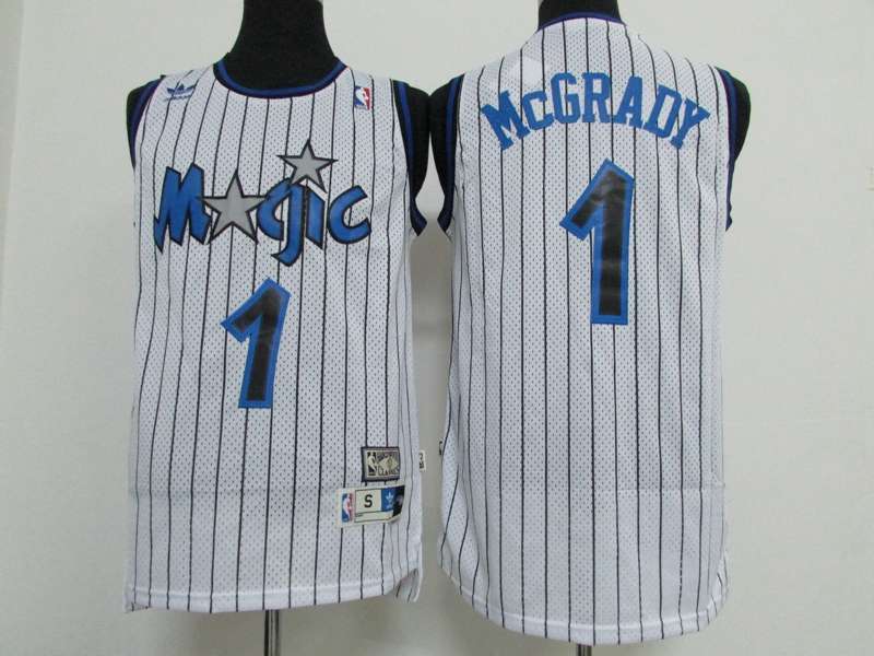 Orlando Magic White #1 McGRADY Classics Basketball Jersey 02 (Stitched)