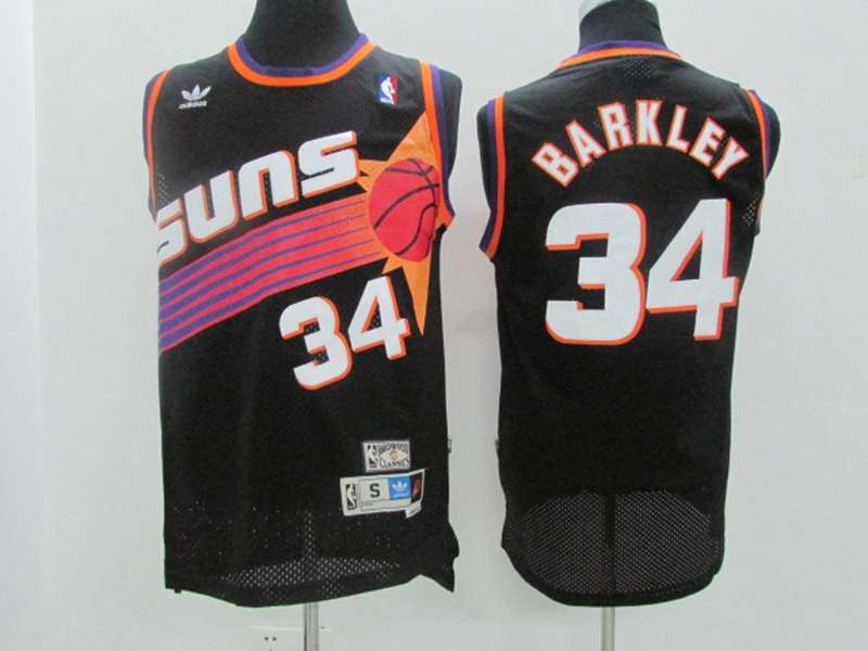 Phoenix Suns Black #34 BARKLEY Classics Basketball Jersey (Stitched)