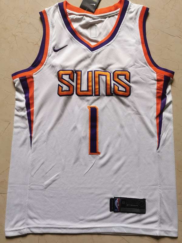 Phoenix Suns White #1 BOOKER Basketball Jersey (Stitched)