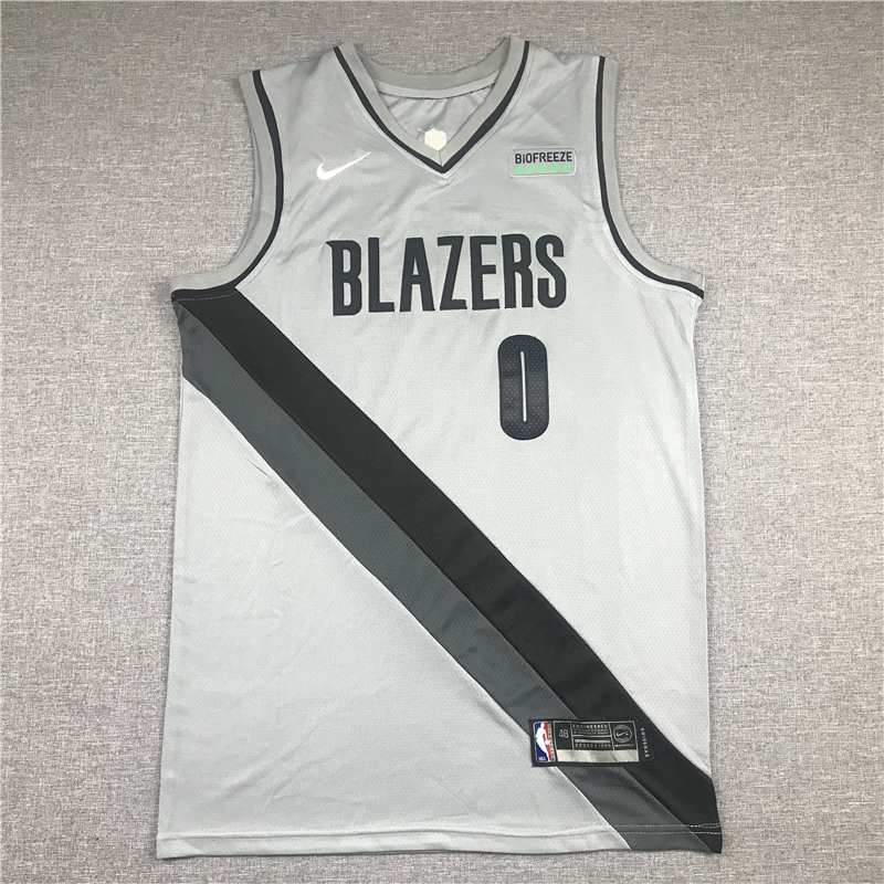 Portland Trail Blazers 20/21 Grey #0 LILLARD Basketball Jersey (Stitched)
