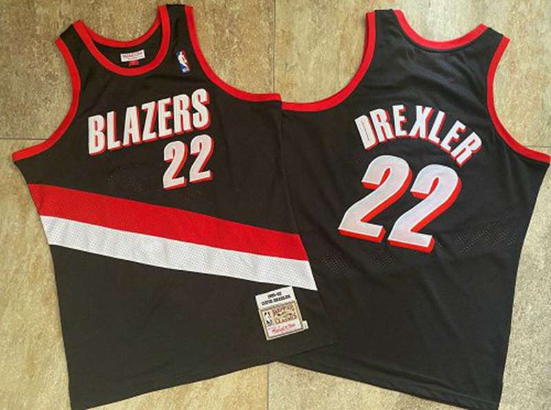 Portland Trail Blazers 1991/92 Black #22 DREXLER Classics Basketball Jersey (Closely Stitched)