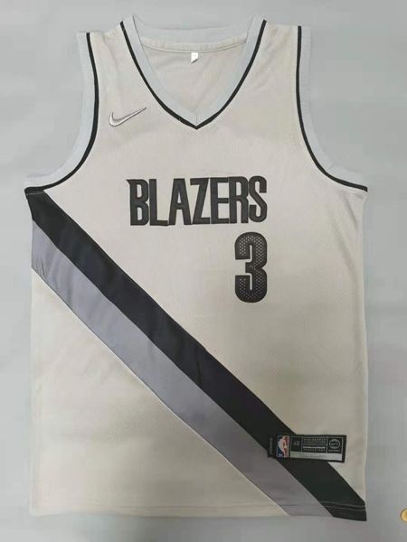 20/21 Portland Trail Blazers Grey #3 MCCOLLUM Basketball Jersey (Stitched)