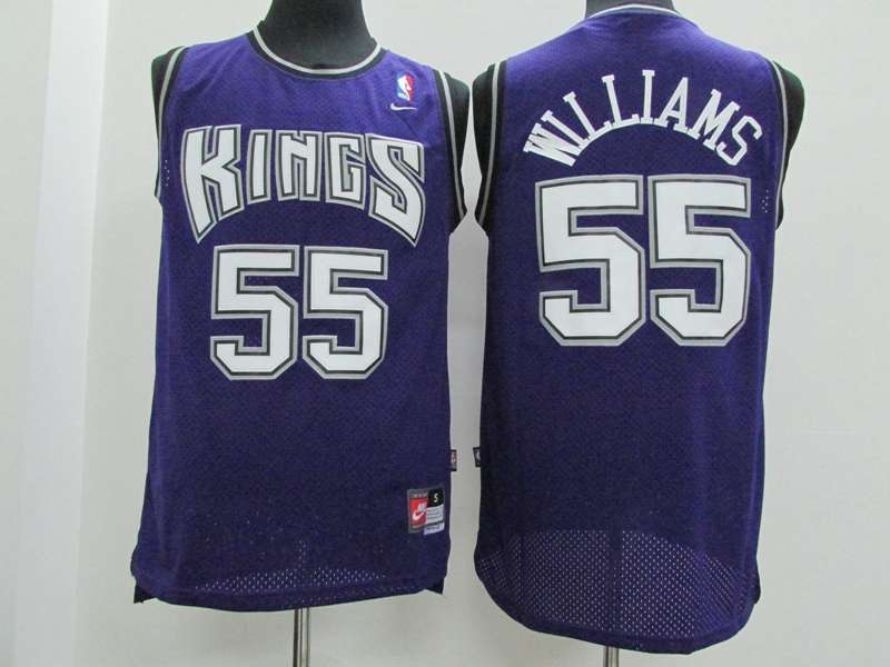 Sacramento Kings Purple #55 WILLIAMS Classics Basketball Jersey (Stitched)