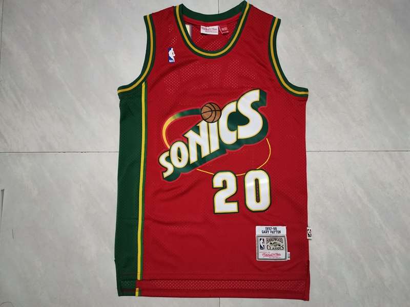 Seattle Sounders 1997/98 Red #20 PAYTON Classics Basketball Jersey (Stitched)