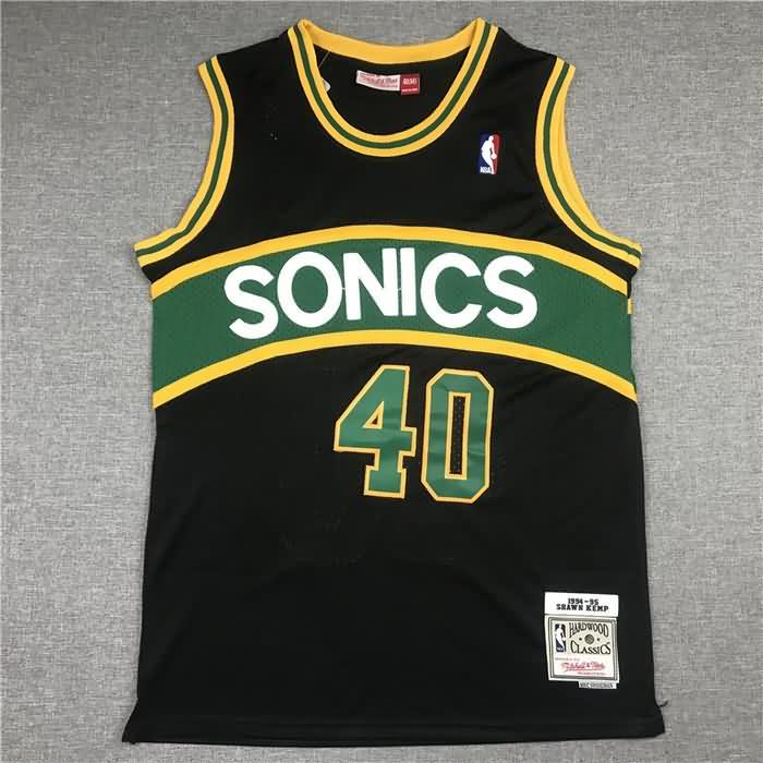 Seattle Sounders 1994/95 Black #40 KEMP Classics Basketball Jersey (Stitched)