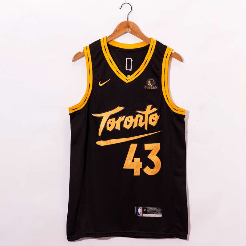 Toronto Raptors 20/21 Black #43 SIAKAM City Basketball Jersey (Stitched)