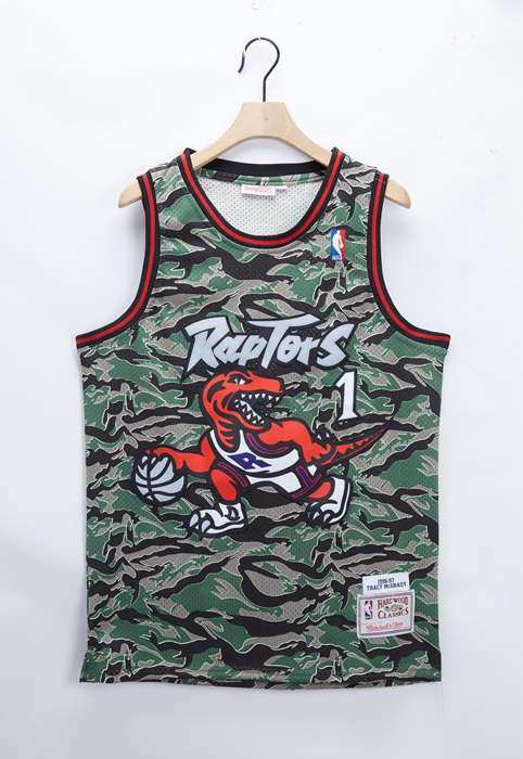Toronto Raptors 1996/97 Camouflage #1 McGRADY Classics Basketball Jersey (Stitched)